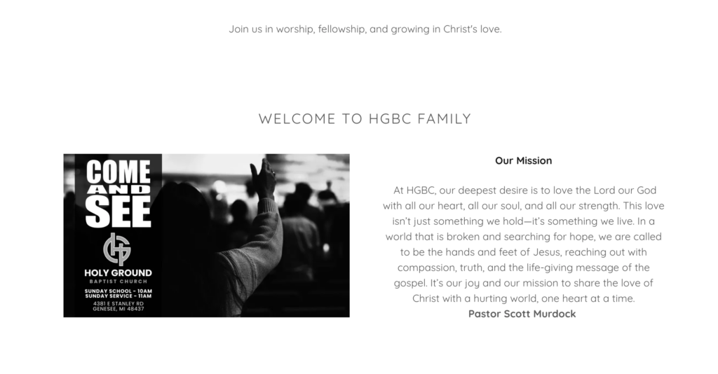 Our Mission description for client's website
